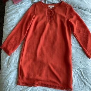 Orange Michael Kors shift dress small